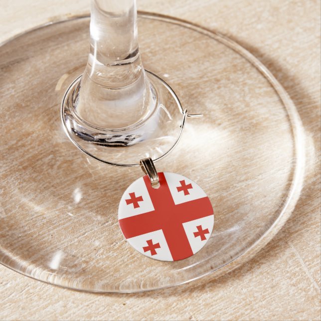 Georgia flag wine charm (In Situ)
