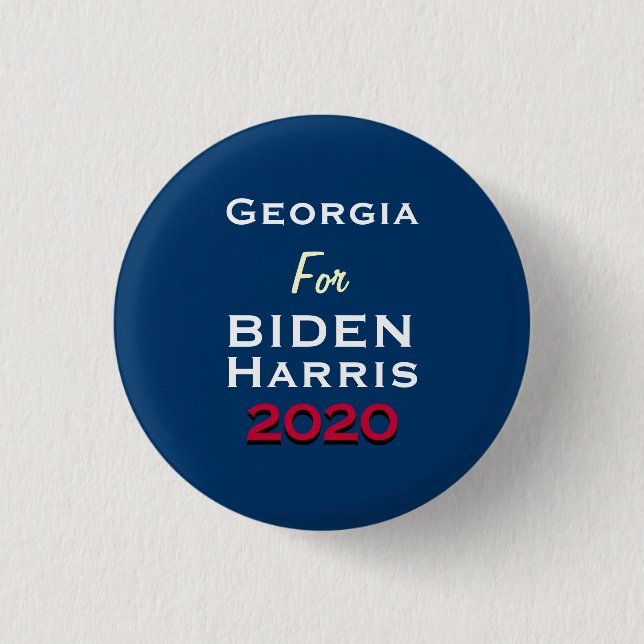GEORGIA For BIDEN HARRIS 2020 Round Campaign Button (Front)