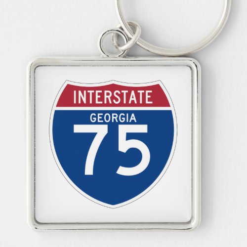 Georgia GA I_75 Interstate Highway Shield _ Keychain