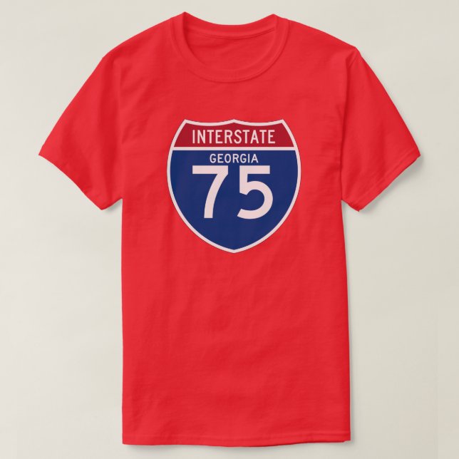 Georgia GA I-75 Interstate Highway Shield - T-Shirt (Design Front)