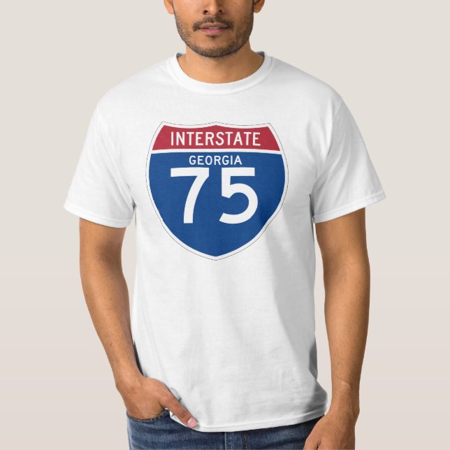 Georgia GA I-75 Interstate Highway Shield - T-Shirt (Front)