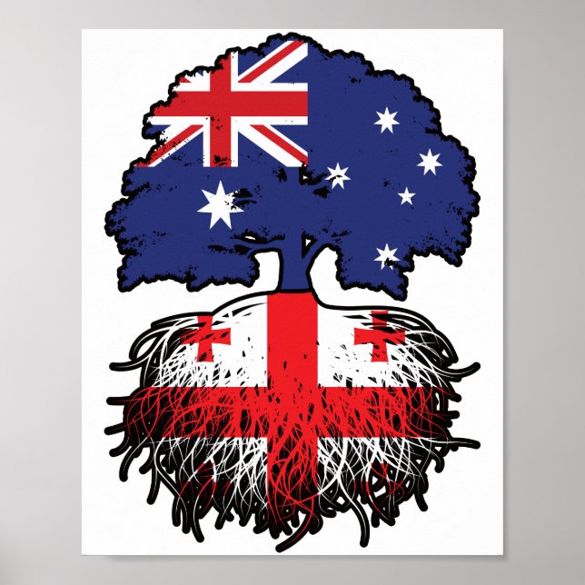 Georgia Georgian Australian Australia Tree Roots Poster (Front)