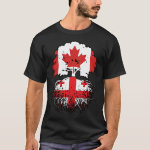 Georgia Georgian Canadian Canada Tree Roots Flag T-Shirt