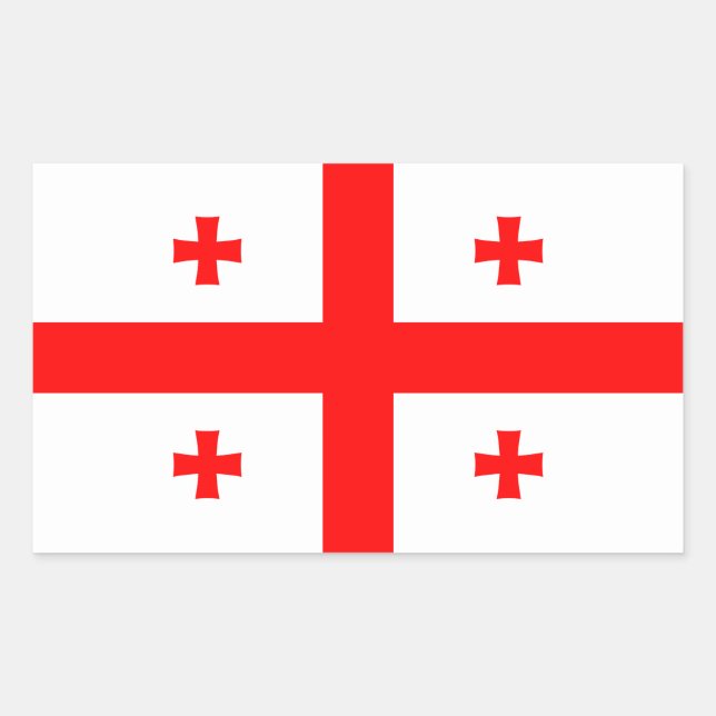 Georgia – Georgian Flag Rectangular Sticker (Front)