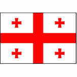 Georgia – Georgian Flag Statuette<br><div class="desc">National flag of Georgia The Georgian national flag is also known as the 'five cross flag', and features a red cross on a white background, surrounded by four smaller 'bolnur-katskhuri' crosses. The flag originated in medieval times, and came back into official use in 2004. It has a 2:3 ratio. Note...</div>