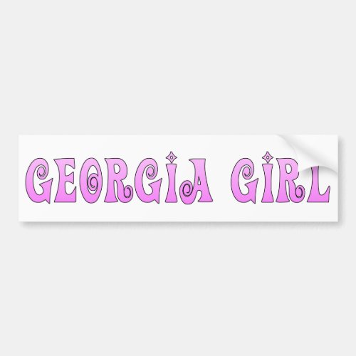 Georgia Girl Pink Bumper Sticker