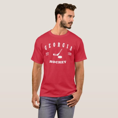 Georgia Hockey Retro Logo T_Shirt