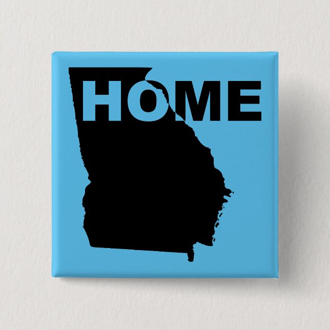 Georgia Home Away From State Button Badge Pin (Front)