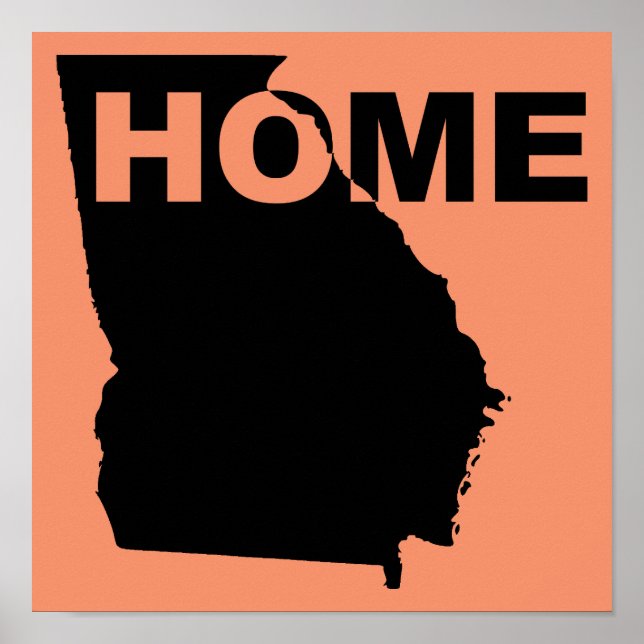 Georgia Home Away From State Poster Sign (Front)