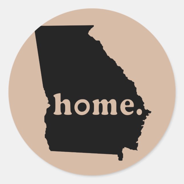 Georgia Home Classic Round Sticker (Front)