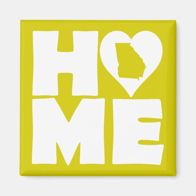 Georgia Home Heart State Fridge Magnet (Front)