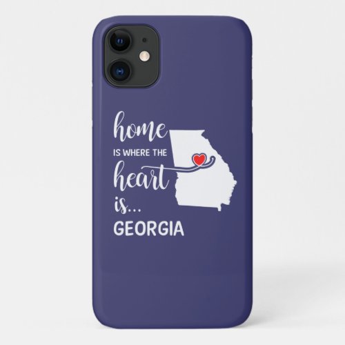 Georgia home is where the heart is iPhone 11 case