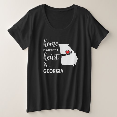 Georgia home is where the heart is plus size T_Shirt