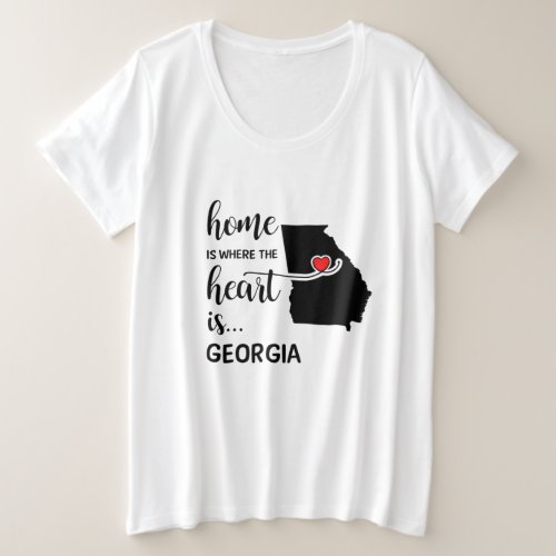 Georgia home is where the heart is plus size T_Shirt