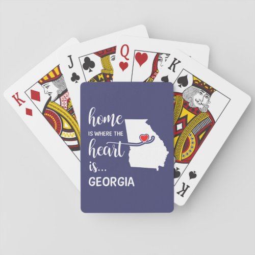 Georgia home is where the heart is poker cards