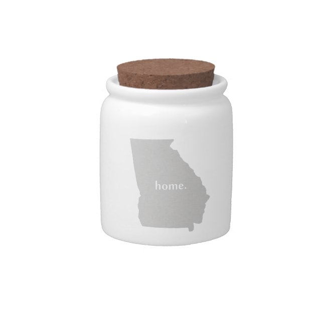 Georgia home silhouette state map candy jar (Front)