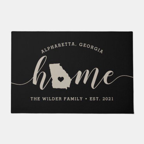 Georgia Home State Personalized Doormat