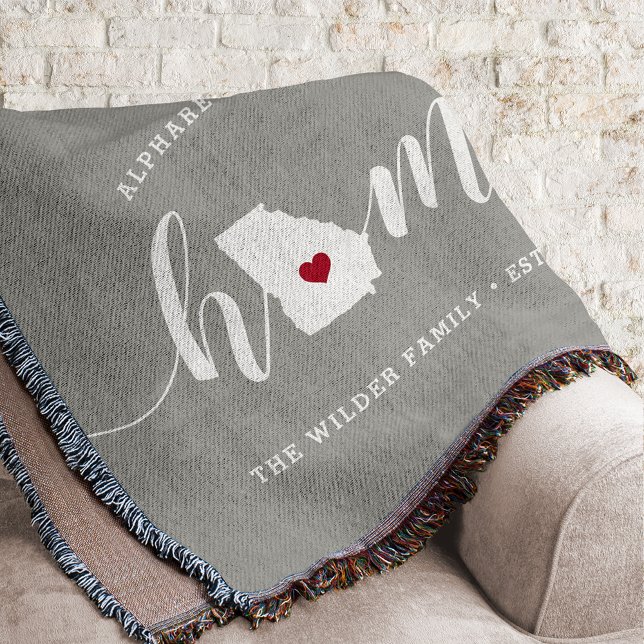 Georgia Home State Personalized Throw Blanket (Creator Uploaded)