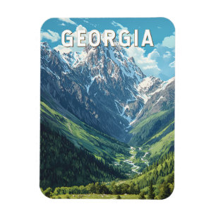 Georgia Illustration Travel Art Vintage Magnet