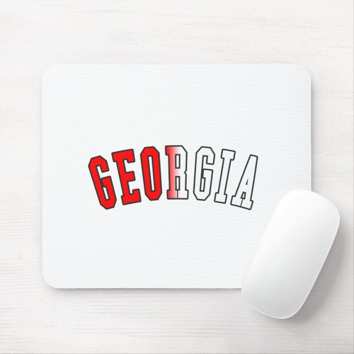 Georgia in National Flag Colors Mousepad
