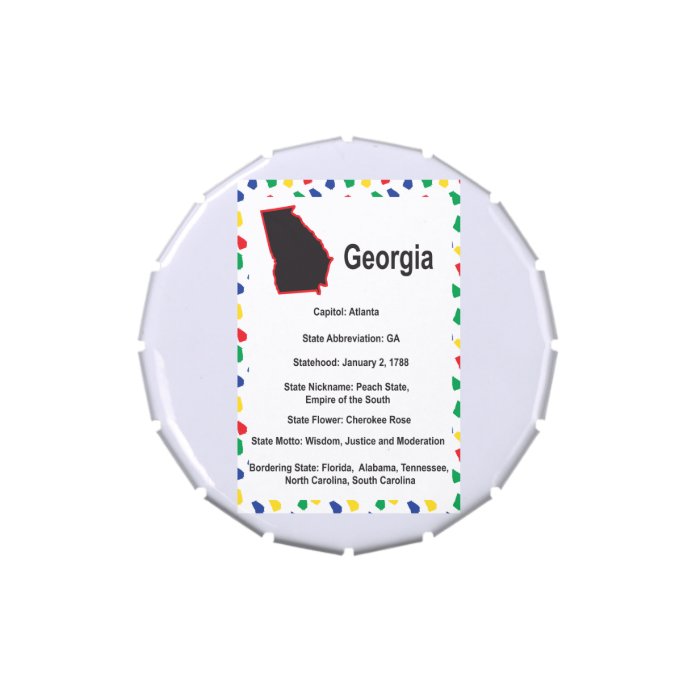 Georgia Information Educational Jelly Belly Candy Tins