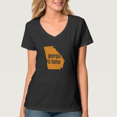 Georgia Is Home Proud Georgians Vintage Distressed T_Shirt