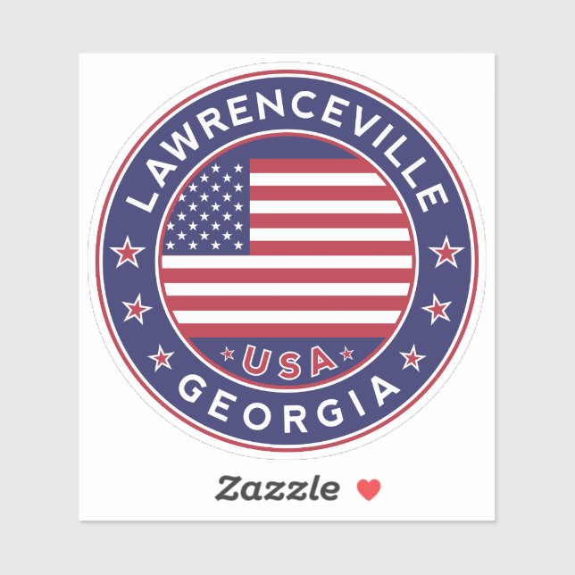 Georgia, Lawrenceville Sticker (Sheet)