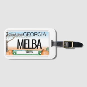 Georgia License Plate Customizable Luggage Tag