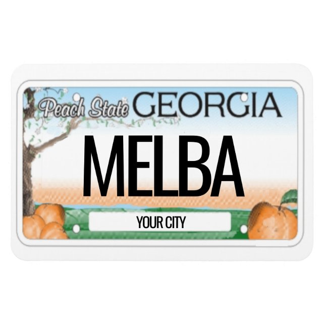 Georgia License Plate Flexible Magnet (Horizontal)