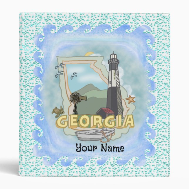 Georgia Lighthouse 3 Ring Binder (Front)
