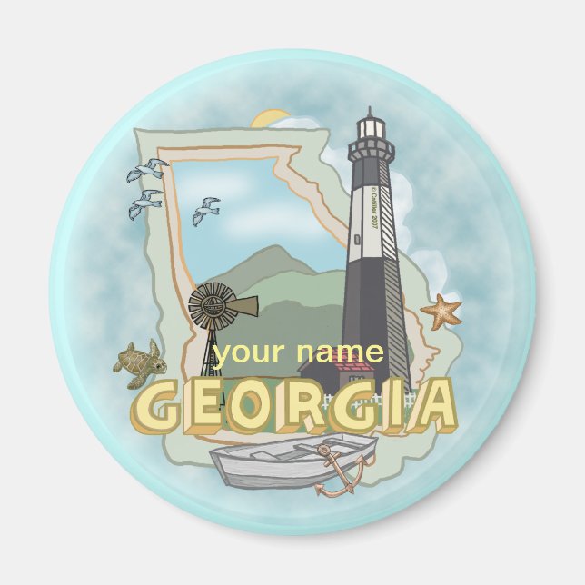 Georgia Lighthouse  magnet  (Front)