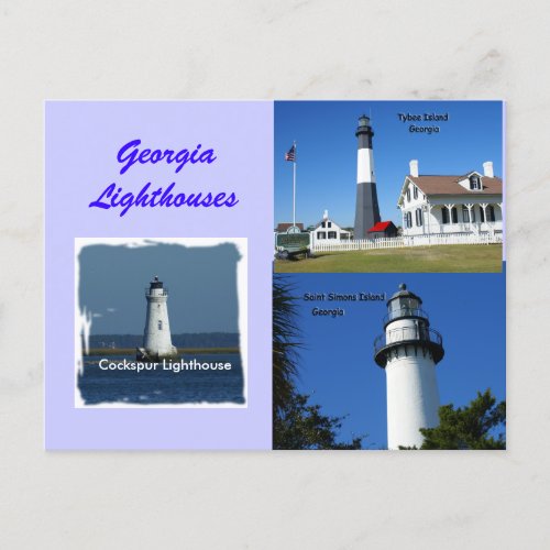 Georgia Lighthouses Postcard