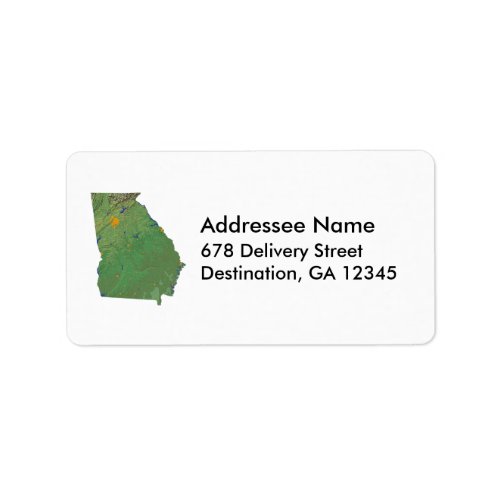 Georgia Map Address Label