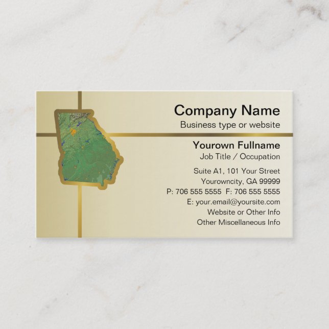 Georgia Map Business Card (Front)