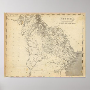 Georgia Map by Arrowsmith Poster