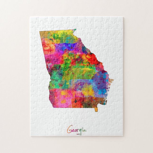 Georgia Map Jigsaw Puzzle (Vertical)