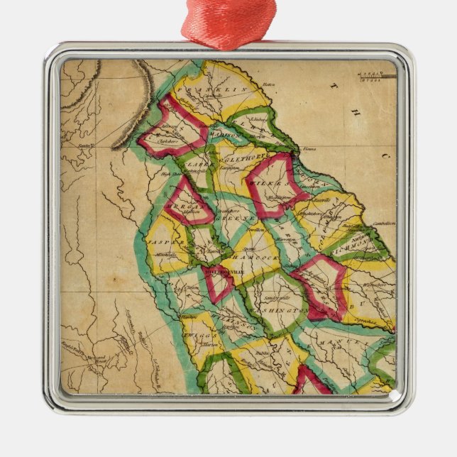 Georgia Map Metal Ornament (Front)