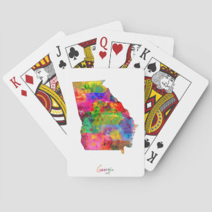 Georgia Map Poker Cards