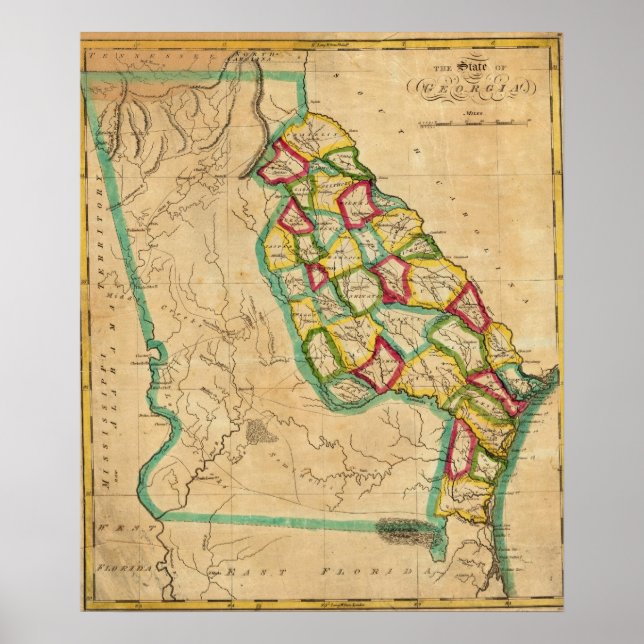 Georgia Map Poster (Front)