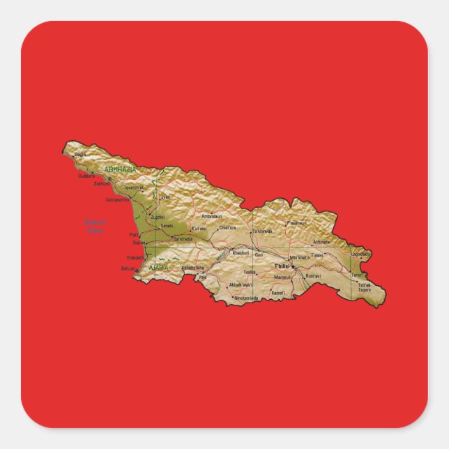 Georgia Map Sticker (Front)