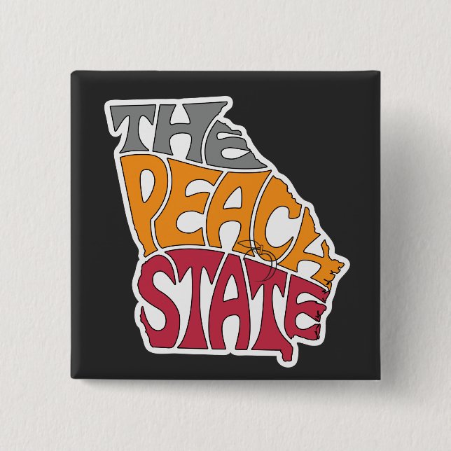 Georgia Nickname Word Art Button (Front)