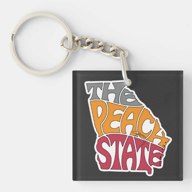 Georgia Nickname Word Art Keychain (Front)