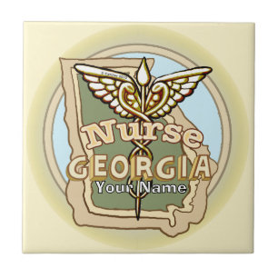 Georgia Nurse Caduceus Tile