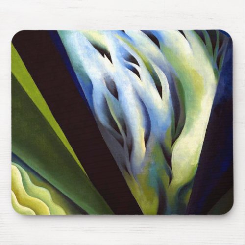 Georgia O Keeffe Blue and Green Music Mouse Pad