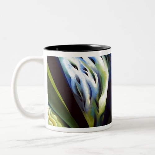 Georgia O Keeffe Blue and Green Music Two_Tone Coffee Mug