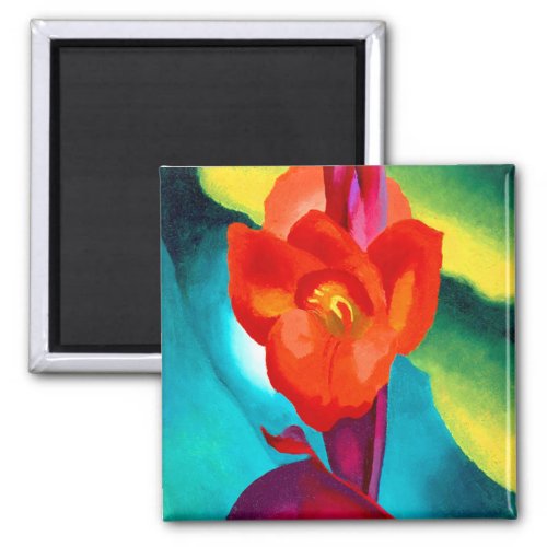 Georgia O Keeffe Red Canna Magnet