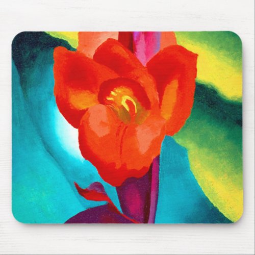 Georgia O Keeffe Red Canna Mouse Pad