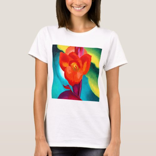 Georgia O Keeffe Red Canna T_Shirt