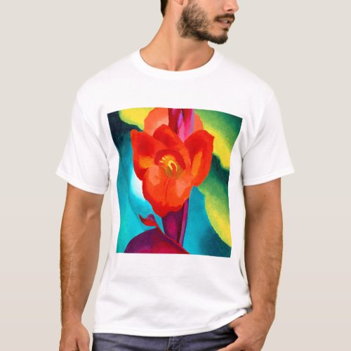 Georgia O Keeffe Red Canna T_Shirt