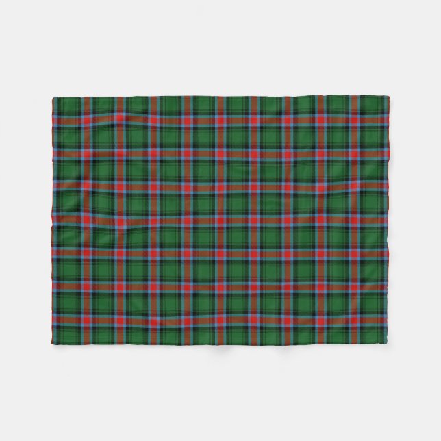 Georgia official state tartan fleece blanket (Front (Horizontal))
